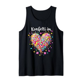 Confetti In colorful confetti heart Tank Top