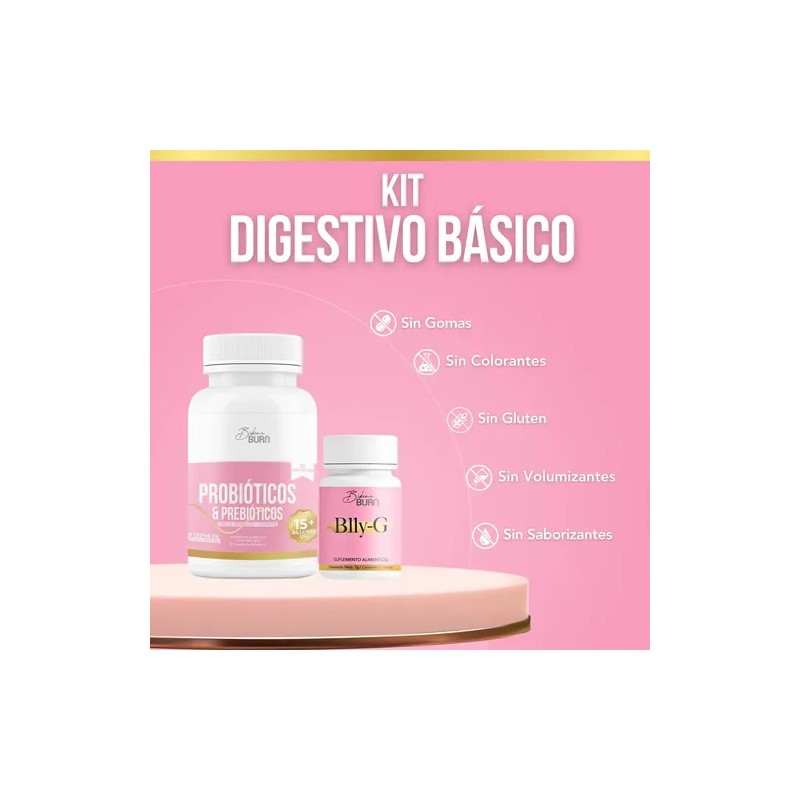 Bikini Burn Kit Digestivo Probióticos + Enzimas Blly-g Sin Sabor