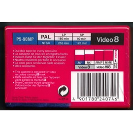 Sony P5-90 MP Video8 Camcorder Video 8mm Blank Tape 90 Mins