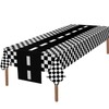 Checkered Race Car Party Supplies Including Plastic Disposable Black and
