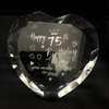 WOSHIDEFA 75th Birthday Gift for Women: Crystal Heart Keepsake Paperweight