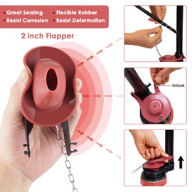 Saillong 2 Sets Toilet Float Replacement Kit, Universal Toilet Flusher Replacement Kit and 2 Inch Flapper Replacements, High-Performance Tank Water Control and Fill Valve