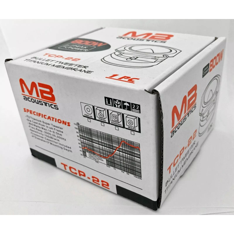 MB Acoustics 2 MB Acoustics 4” Titanium Bullet Tweeters replacement