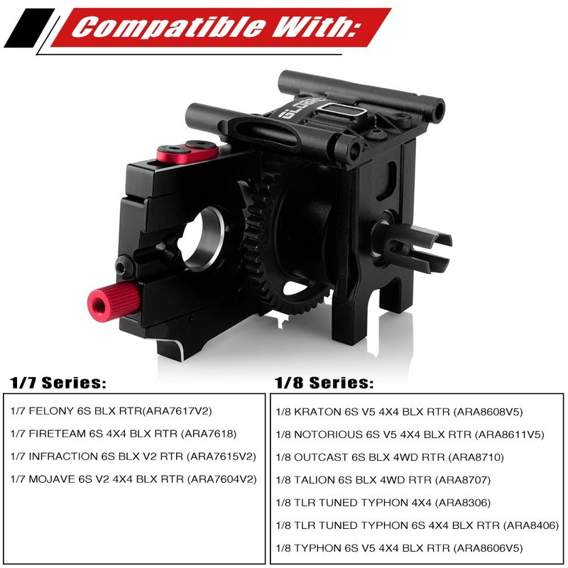 GLOBACT Steel 50T Center Diff Set Differential with Sliding Motor