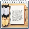 Affrolling 150 Pcs Black Drawing Pens Bulk Dual Brush Fineliners