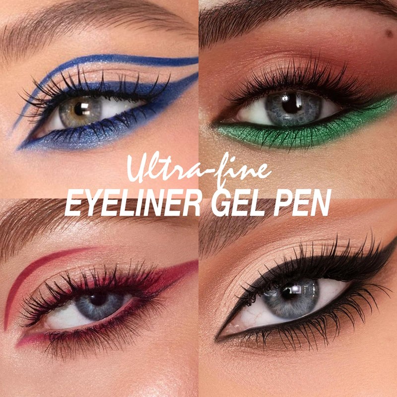 LANGMANNI 2Pcs Metal Colorful Eyeliner Pencil Set - Matte &