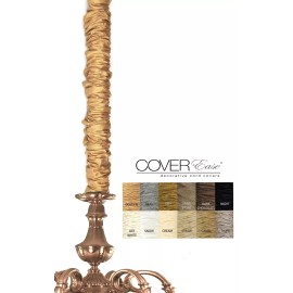 Cover Ease Gold Hook & Loop Removable Cover 6 ft Chandelier Chain Cover USA