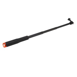 Extendable Selfie Stick with Anti-Slip Handle - Lightweight Aluminium Monopod for Action Sports Camera & Phone - Compact Design, 9 Inch Adjustable (Colour: Orange)