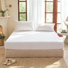 BISELINA Deep Pocket Fitted Sheet 100% Washed Cotton King Size,