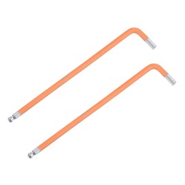WorkBless 5mm Ball End Hex Key Wrench 2 Pcs, l Shaped Long Arm S2 Steel Repairing Tool