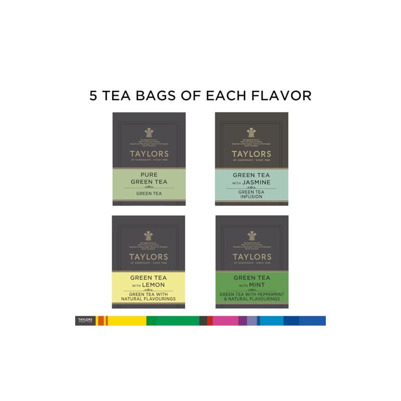 Taylors of Harrogate Assorted Green Teas, 20 Count (Pack of