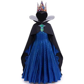 Tangsenyu 2025 Snow White And Evil Queen Costume for Kids Clasic Fancy Dress Up 4PCS Set