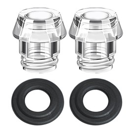 2 Sets Coffee Percolators Knob Replacement Knob Top and Washer Ring, Compatible with Farberware Yosemite Coffee Percolators, Transparent Pot Filters Top