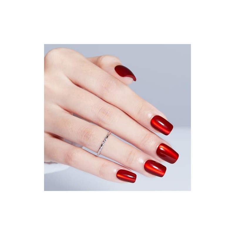 modelones Uñas postizas Modelones Red Cat Eye, diseño de ojos
