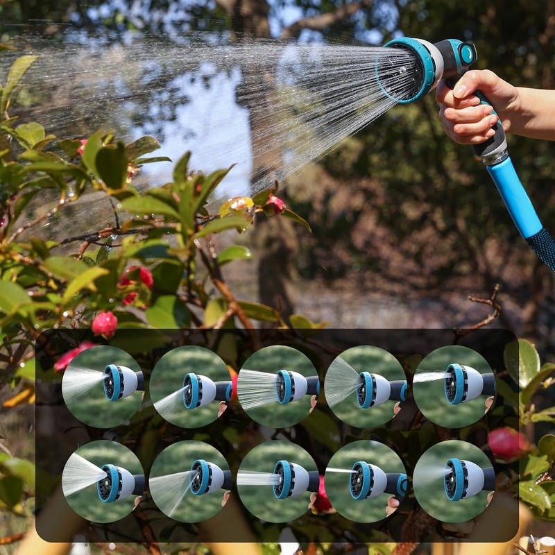 Garden Hose 75 Ft with Nozzle - Durable & Leak-Free
