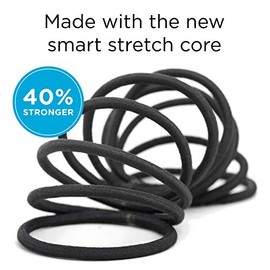 Goody Goody Ouchless Women's Braided Elastics, Black, (96 Ct Total/pack Of 3) 4mm for Medium Hair , 3 Count
