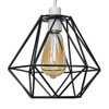 MiniSun Retro Style Black Metal Basket Cage Ceiling Pendant Light