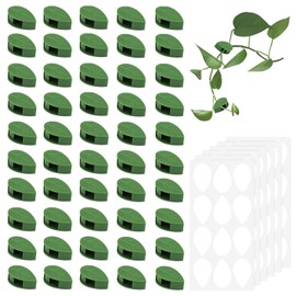 50 Stück Pflanzenclips für Kletterpflanzen,Pflanzen Wandhalterung,Selbstklebende Pflanzenhalterung,Grüne Pflanzenhalter für Wand Clips,Pflanzen zubehör, ​für Gartenarbeit Pflanzenstützung