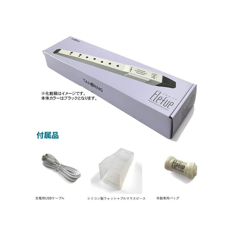 TAHORNG Electronic Recorder Elefue EF10 BK + Washable Mouthpiece +