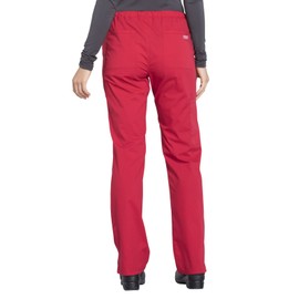 Scrubs for Women Workwear Professionals Stretch Drawstring Pant, Soft Stretch Plus Size WW160, 3XL, Red