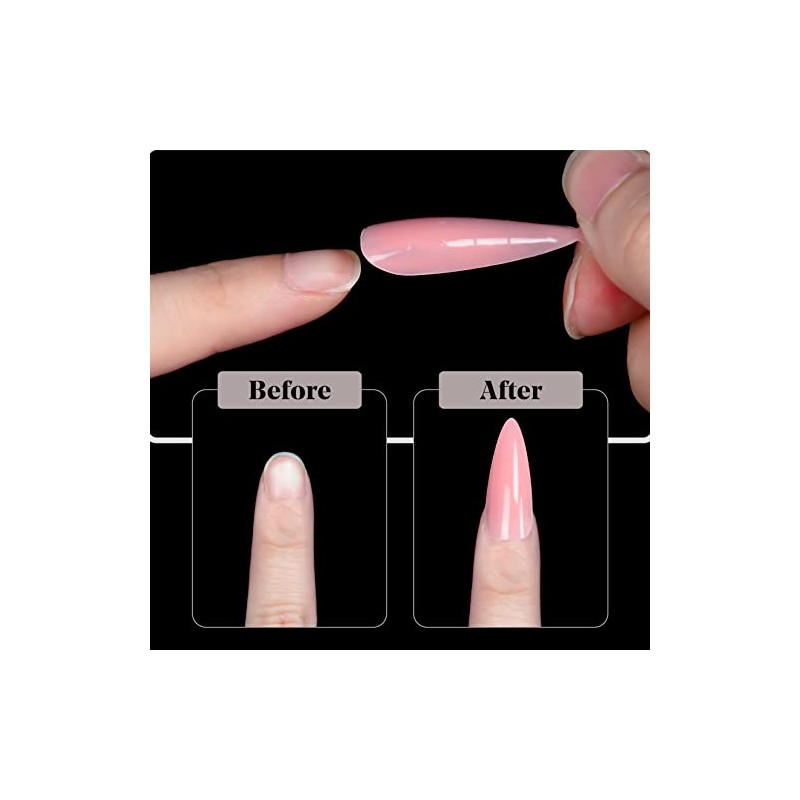 krofaue Dual Forms Poly Extension Gel Dual Forms 120Pcs Formas