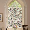 DKTIE Retro Stain Glass Window Film for Glass Bas-Relief Texture