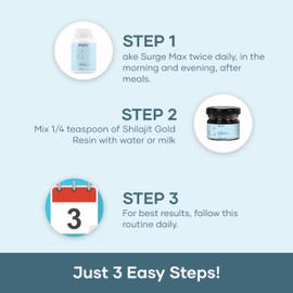 M&RS | Mars by GHC Power Pack Combo : Pure Himalayan Shilajit Gold Resin & Surgemax Caps - Pack of 1