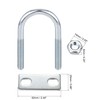 sourcing map Round U-Bolt 1 Set 1.38"(35mm) Inner Width 75mm