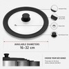 Universal Silicone Glass Pot Lid with Steam Vent, 16-32cm