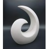 FeinKnick Stylish Ceramic Sculpture – Modern Decoration in White to