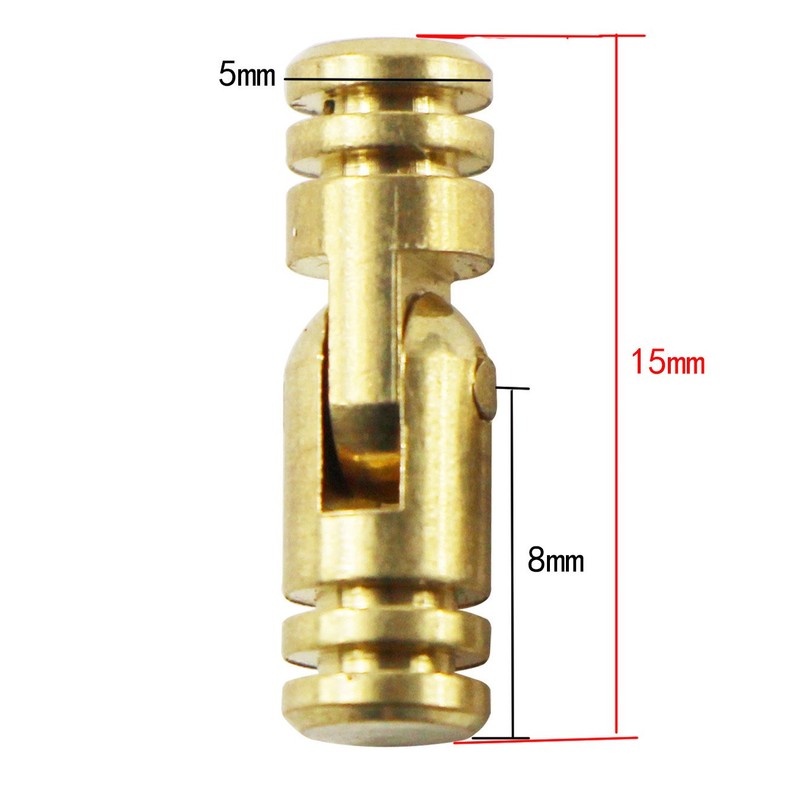 UOOOM 20 pcs Invisible Hinges Brass Tone Mini Hidden Cylindrical
