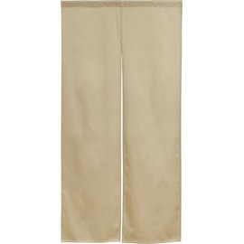 Noren Workshop 21870 Noren Cotton Solid Color Narrow Width Thick Stores Restaurants Width 23.6 x Length 47.2 inches (60 cm) x Length 47.2 inches (120 cm) Katsuragi Split Beige