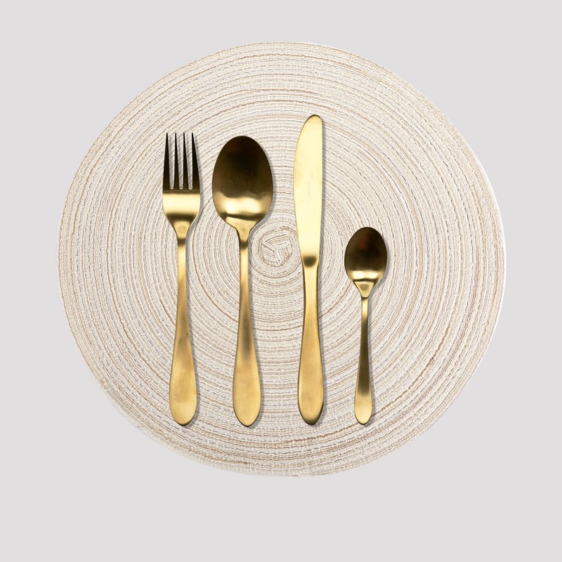 Round Braided Place Mat Set of 6 Cotton Placemats Washable