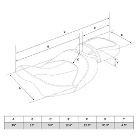 Two Up Motorcycle Seat Low Profile Rider and Passenger Seat Fit For Harley 2009-2023 Road King Electra Glide Road Glide Street Glide