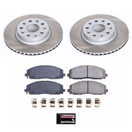 Power Stop SC7941 Front Brake Kit With Semi-Coated Brake Rotors and Ceramic Brake Pads & Hardware For Jeep Wrangler 2018-2022 [Application Specific]