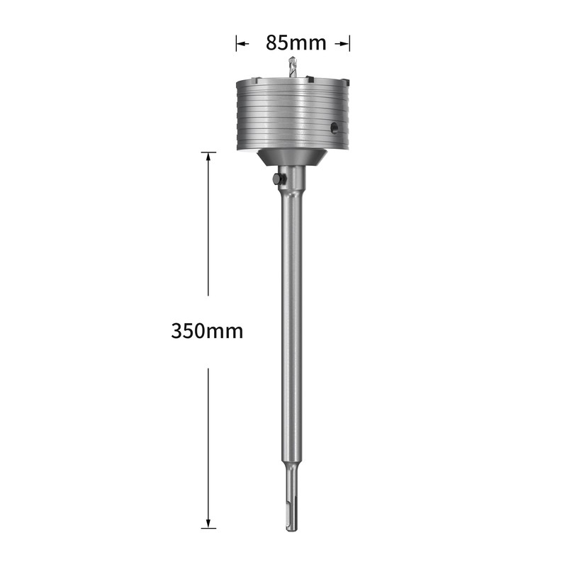 HUHAO Concrete Hole Saw 3-1/3 inch(85mm) with 330mm SDS Plus