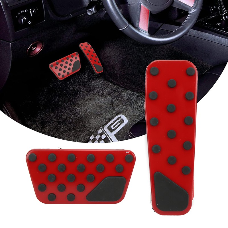 2PCS Accelerator Brake Pedals Anti Slip Foot Rest Plate Replacement