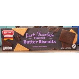 Bentons Dark Chocolate Flavored Butter Biscuits 4.4oz 125g (Single Box)