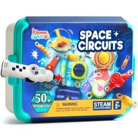 Klever Kits 50+ Projects Space Circuits - Electronics Kit for Kids with 46+ Components, Electronic STEM Toy Educational Science Kits for Kids Aged 5 6 7 8+