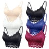 FEOYA Lace Camisole Maternity Bra Stretch Fishnet Bras Wireless Padded Sports Cami Bralettes for Women 6 Pack
