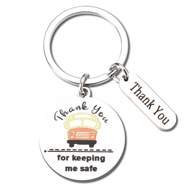 Bus Driver Appreciation Gifts Keychain for Men Women Thank You