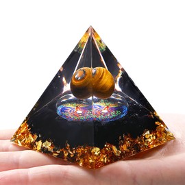 XIANNVXI Healing Crystal Tower Orgonite Orgone Tower,Obsidian Crystal Gemstone Tower,Healing Crystal Gifts for Women Men
