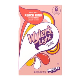 SINGLES TO GO! Wyler's Light Peach Ring Flavor, Trend Inspired Flavor, Low Calorie Drink Mix, Perfect for Taking on the Go with 6 Per Box and 36 Total Servings (Pack of 6)