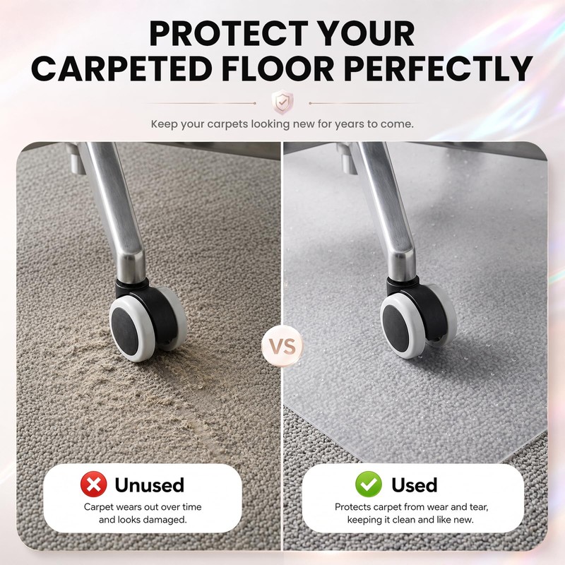 Office Chair Mat for Carpet Floors, 30" x 48", for