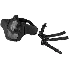 OneTigris Mesh Face Guard Half Mask Anti Fog Airsoft Game Cosplay, blk