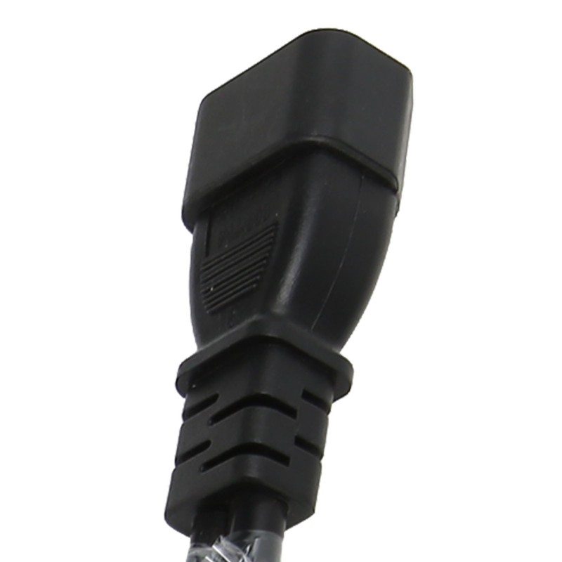 Single C14 to Dual 5 15R C13 Cord Short Power