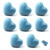 Blue Ceramic Cabinet Handles Drawer Pulls Knobs Heart Shape Cupboard