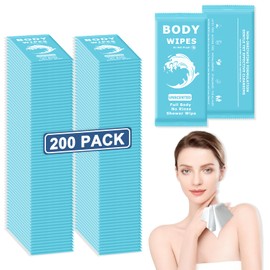 BUAEL 300 Individually Packaged (7.87 "x 9.45"),Ultra Thick Soft Gross Wipes, Adult Bath Wipes, Female Teen Travel Clear Skin, Travel Gym, Homeless Bulk Deodorant