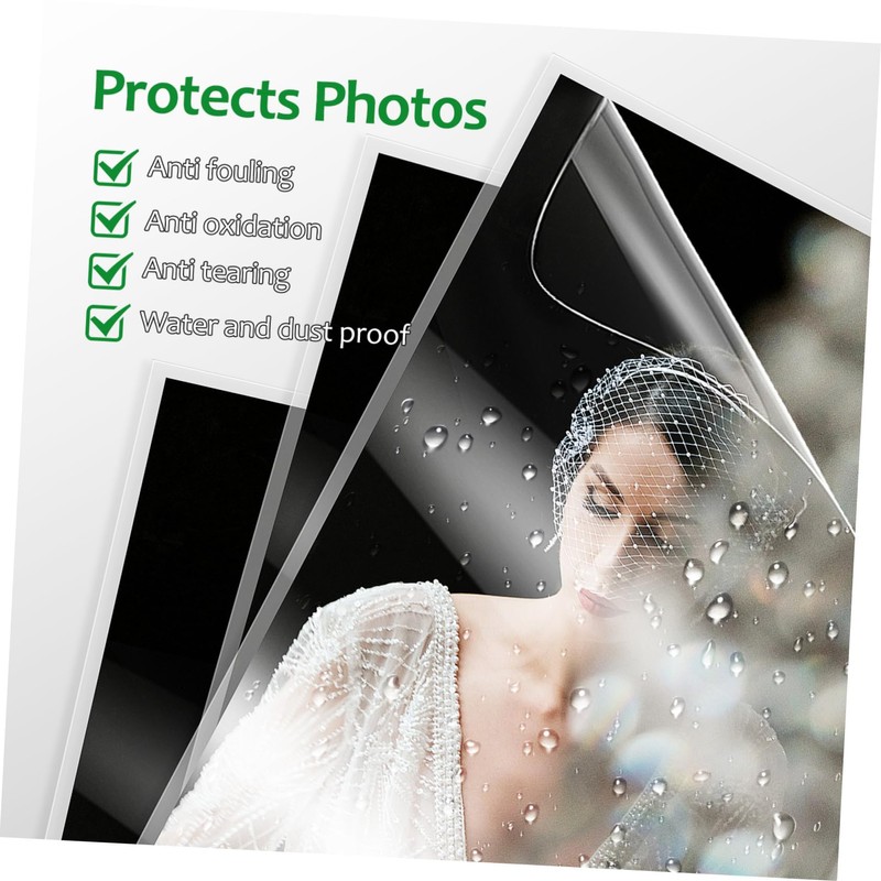 Tofficu 50Sheets Self Laminating Photo Sheets Laminating Pouches Easy to