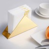 Gold Stainless Steel 304# Napkin Holder, Triangle Cocktail Napkin Dispenser